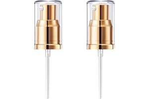 JTMKYO Lot de 2 têtes de pompe pour bouteilles de fond de teint cosmétiques, tête de pompe dorée pour fond de teint liquide, tête de pompe push adaptée pour bouteille de fond de teint Dw (doré)