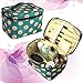 Discoball Lady Women Cosmetic Makeup Toiletry Travel Wash Bag Holder Mirror Case Organizer(Green + cherry)