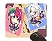 Price comparison product image Beautiful Girl Chibi Justy X Nasty Kuroki Kirie Onose Mana Retoma Kuro Seifuku Thighhighs Whirlpool mouse pad (22x18cm)