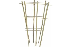 MUDDY HANDS Natural Eco-Friendly Bamboo Cane Plant Pot Fan Trellis Outdoor Garden Planter Climbing Plant Support Frame Stake Stick Pole (1, 85cm)