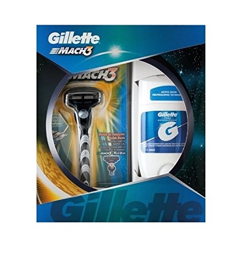 Gillette MACH3 Razor Cool Wave Pro Antiperspirant Stick 48ml Gift Set