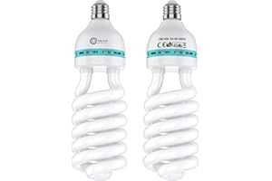 OMBAR Lampada Fluorescente 2 x 135W E27 Compatta Temperatura Colore 5500K Colore della Luce Solare Luce Naturale Risparmio Energetico 10000 Poco Tempo Disponibile Blocco della Combustione PBT
