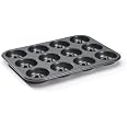 De Buyer Plaque 6 Mini-Savarins Anti-Adhésif - Moule Professional 8 Cm Pour Babas, Savarins, Donuts - Cuisson Parfaite & Démoulage Facile