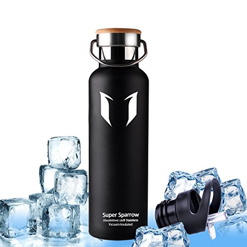 super sparrow stainless steel vacuum insulated water bottle
