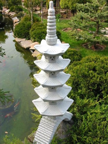 Pagode auf Brücke japanische Steinlaterne HUK5 - 4