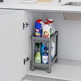 Deconox 2 Katlı Tekerlekli Tezgah Altı D&uuml;zenleyici, Mutfak, Banyo, Ardiye ve Depo i&ccedil;in Yer Tasarruflu Depolama Rafı | Kompakt