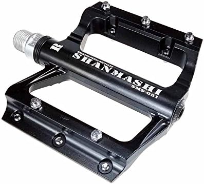 SHIBIKE Bike Pedals,MTB Highway Folding Wheel Fixie Bike Speed Aluminum Alloy Sealed Bearing Foot Pedal 9/16 (Color : Black)