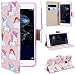 Produktbild SMART LEGEND Lederhülle für Huawei P10 Lite Ledertasche Hülle Muster Schutzhülle Premium PU Leder mit Handschlaufe Flip Wallet Case Protective Cover Innere Weiche Silikon Bookcase Handy Tasche Schale mit Kartenfächer Magnetverschluß Standfunktion Etui - Bunt Einhorn