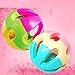 HuntGold 2X Lovely Colorful Plastic Rattle Shake Bell Baby Kids' Educational Toy Ball Christmas Gift(random color)