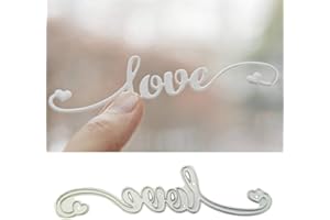 GEMINIMALL Gemini_mall® Cutting Dies for Card Making, LOVE Letter Cutting Dies Metal Embossing Stencil For Scrapbooking DIY Album Paper Card Art Craft Decor Wedding Christmas Birthday Card Making Tool Gifts