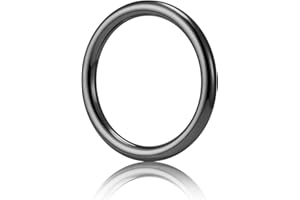 QIUTIMIY 15 Stück nahtlos verschweißte O-Ringe aus Metall, Mehrzweck-O-Ring-Beschläge für Hundehalsbänder, Makramee-Ringe,Pistolenschwarz,38 mm
