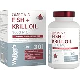 Walker`s Vitamins Omega 3 + Krill Oil Q10 Sitikolin Lutein İ&ccedil;eren Takviye Edici Gıda