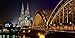 Produktbild Artland Echt-Glas-Wandbild Deco Glass Jürgen Feldhaus Kölner Dom Städte Deutschland Köln Fotografie Schwarz 50 x 100 x 1,1 cm A7JA