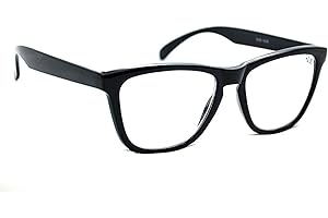 FADS & FASHIONS Geek Nerd Retro Large Framed Oversized Reading Glasses Choose from 8 Frame Colours 9130