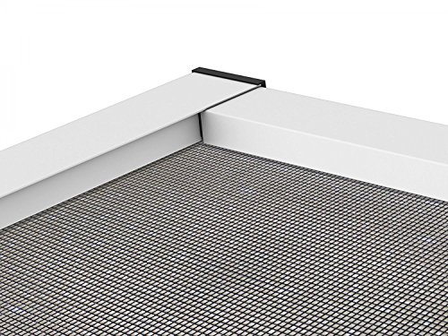 Premium Slim PLUS Fliegengitter für Tür als Alubausatz mit Fiberglasgewebe – Profi Insektenschutz – 100 cm x 210 cm weiß - 5