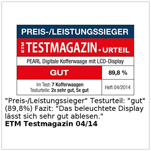 PEARL Digitale Kofferwaage (0 – 40 kg) mit LCD-Display - 6