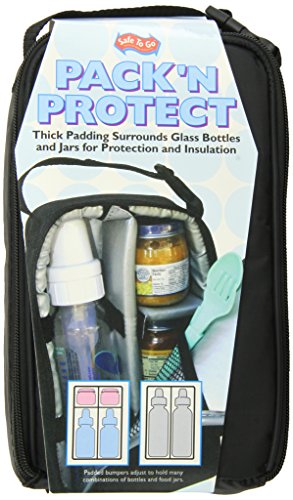 JL Childress Pack 'N Protect Bag for Bottles and Jars (Black)
