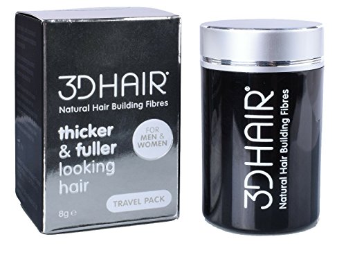3D Hair Loss Fibres 8g Travel Bottle (Black)
