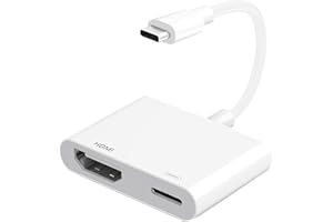 LUONANAVA USB C to HDMI Adapter, Type C to 4K HDMI Adapter with 100W PD Fast Charge, USB C Digital AV Adapter Sync Screen Connector for iPhone 17/15/16 Series, iPad Pro, MacBook Pro/Air, Dell, HP etc