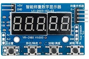 DONGKER Module Cella di Carico Digitale,Sensori di Pesatura a 24 Bit Modbus Seriale TTL con Display