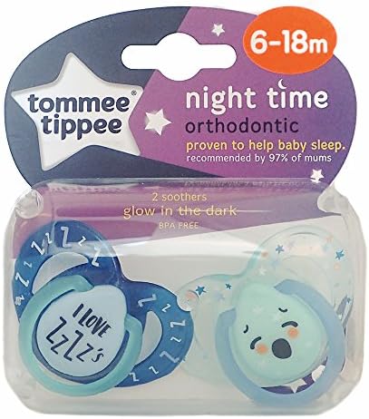 Tommee Tippee Closer To Nature Night Time Soother Twin Pack - 6-18m (I Love ZZZZ's)