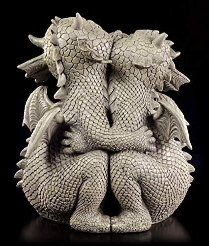 Süße Drachen Garten Figur – Liebespaar - 4