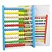 Popamazing Childrens 11.6Lx 8.7Wx 1.9"H Large Wooden Bead Abacus Counting Frame Educational Maths Toy