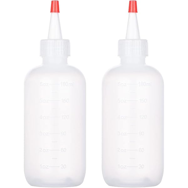 3x Haaröl-Applikator-Flaschen Mit Kamm – Mit Messskala, Für Haarfarbe, Öl & Shampoo, 5x22,5 Cm, PE/PP Material