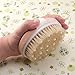 FUNLAVIE Body Brush 100% Natural Bristle with Rubber Nodules Lymphatic Detox Brush