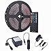 Produktbild ESO 10m 32.8 ft 5050 SMD wasserdichtes IP44 flexibles RGB 300 LED Streifen Strip Set Lichtstreifen Kit in Schwarz PCB + 44 Tasten Fernbedienung + EU Netzadapter