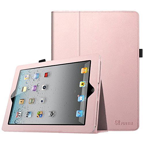 Fintie iPad 2 / 3 / 4 Hülle Case - Folio Slim Fit Kunstleder Schutzhülle Cover Tasche Etui mit Auto Schlaf / Wach Funktion für Apple iPad 2 / iPad 3 / iPad 4, Roségold