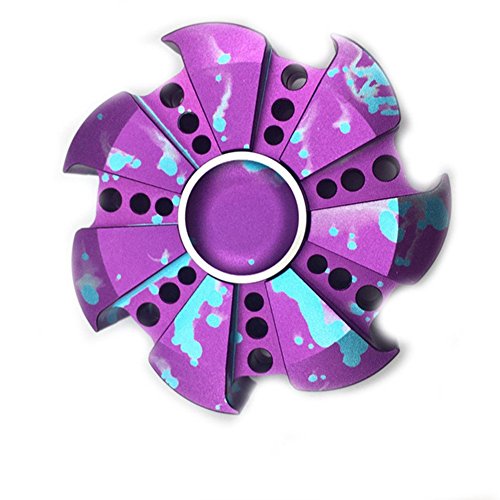 New Hand Spinner Fidget Toy, Broloyalty Relieves Stress Anxiety EDC Focus Toy (Purple)