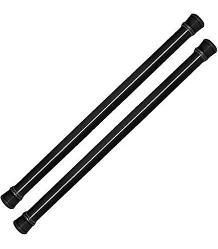 Tringle à Rideaux Télescopique Sans Perçage - Lot De 2 - Longueur Réglable 50-80 Cm, Diamètre 25 Mm - Charge Max 10 Kg - Pour Douche, Placard, Fenêtre - 8