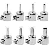 Serplex® 8Pcs Hot Air Gun Nozzles 3-12mm Diameter Conical Nozzles Stainless Steel Heat Resistant Universal Adjustable Conical