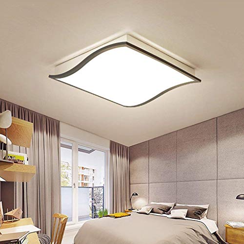 Preisvergleich Produktbild W-LI Deckenleuchte Zeitgenössischer Minimalismus Led-Stube Speisesaal Schlafgemeinschaft Studie Deckenleuchte Kreative Acryl Metall Schwarzes Quadrat Dekorative Deckenbeleuchtung L50Cm W50Cm 36W