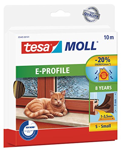 Preisvergleich Produktbild tesa 10 x E-Profil Gummidichtung tesamoll 10mx9mmx4mm braun