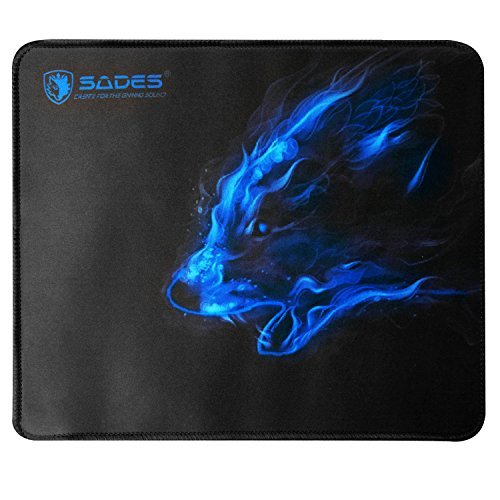 Sades A4 Gaming Mauspad für PC (schwarz) (30,5 x 25,4 x 0,3 cm)