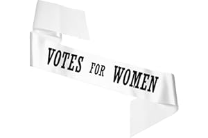My Pretty Little Gifts 'Votes for Women' Suffragette Child Sized Sash: Green, Purple, Yellow, White: Emmeline Pankhurst Costume Kids (White)