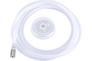 lasuroa 2m Wąż Pompy Wodnej, Rura Silikonowa Kontaktu Żywnością Stal Nierdzewna Łbem Stożkowym do Wiader 5 Galonowych do Automatycznej Pompy Wody Pitnej Biurko