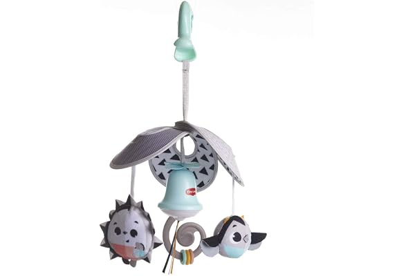 Tiny Love Mini-mobile Pack & Go Black & White, Mobile Nomade et Compact, dès la Naissance, Collection Magical Tales