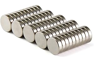 HHOOMY Imanes de neodimio, imanes de nevera de 12 x 3 mm, redondos y fuertes, N52 NdFeB, imanes de tierras raras, permanentes, para manualidades y oficina (25 unidades)