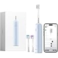 Laifen WAVE Electric Toothbrush, Oscillating and Vibration, for Adult, with 3 Brush Heads, IPX7, Waterproof, Magnetic, Rechargeable for Travel, White Blue