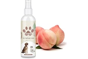Aomig Dezodorator dla psów w sprayu eliminator zapachów zwierząt domowych dezodorant w sprayu profesjonalny spray perfumowany dla kotów spray do pielęgnacji zwierząt domowych smak brzoskwiniowy