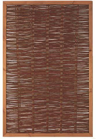 Weidenzaun Weidengeflecht Sichtschutz Sichtblende mit Holzrahmen Cordoba (120 x 180 cm)