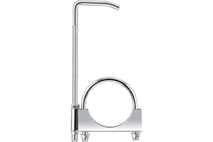 tuwiwol Collier de serrage d'échappement 2,5 pouces/3 pouces avec support, collier de serrage d'échappement avec support, supports d'échappement universels pour tuyau de camion de voiture, 3 pouces