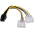 Akyga AK-CA-13 Câble Adaptateur 2 fiches Molex vers fiche PCI-E 6 Broches 15 cm