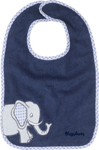 Playshoes 507481 Groes Klett-Laetzchen aus Webfrottier, Motiv Elefant, Mae, circa 32 x 28 cm blau