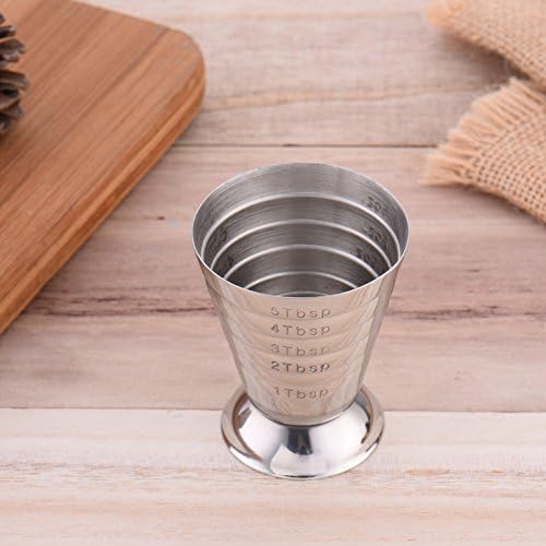 Stainless Steel Jigger Mixer Liquor Cocktail Measuring Cup 2.5 oz/ 75 ml/ 5 Tbsp