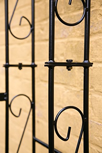 Rosenbogen 12mm Eisen! B: 140cm Schwarz mit Türen / Tor - 5