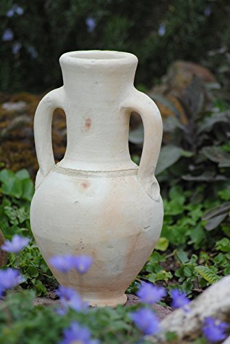 Amphore mit 2 Henkeln,bauchige Form,Terracotta,Tunesische Handarbeit